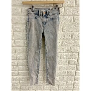 OLD NAVY GIRLS JEANS SIZE 10‎ BALLERINA JEGGINGS LIGHT WASH DENIM RAW HEM
